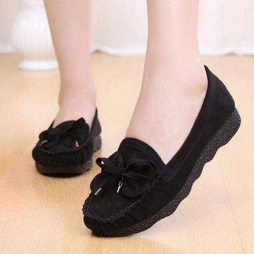 Chaussures de printemps femme en tissu ronde ouverture profonde, Fleurs, arc - loisir semelle polyuréthane Ref 998907