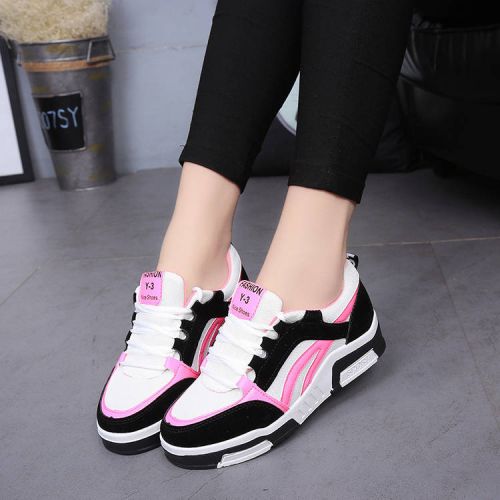 Chaussures de printemps femme en tissu ronde avec lacets, Modèles mélangées, Wedges, étanche - semelle plastique Ref 9989