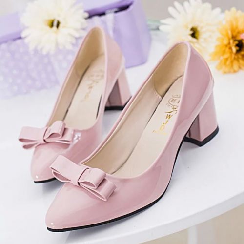 Chaussures de printemps femme en PU pointu ouverture profonde, arc, - semelle caoutchouc Ref 998924