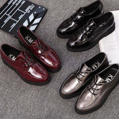 Chaussures de printemps femme en PU ronde Génoise - semelle caoutchouc Ref 998932