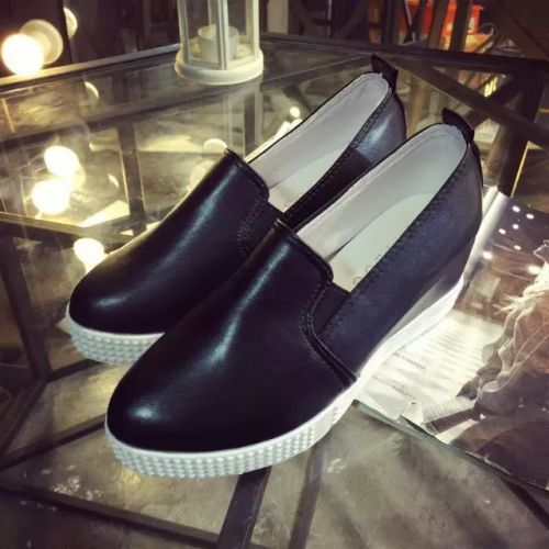 Chaussures de printemps femme en PU ronde Wedges, Génoise - semelle PVC Ref 998936