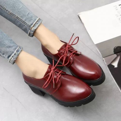 Chaussures de printemps femme en PU pointu avec lacets - Europe semelle caoutchouc Ref 998943