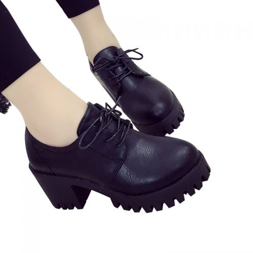 Chaussures de printemps femme en PU ronde étanche - Europe semelle caoutchouc Ref 998944
