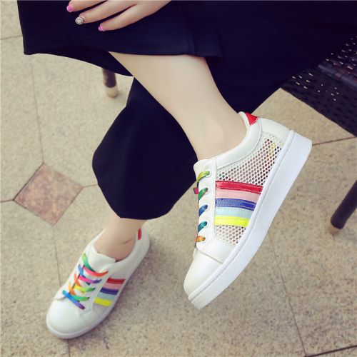 Chaussures de printemps femme en engrener ronde étanche, avec lacets, creux, ouverture profonde, Génoise, - se