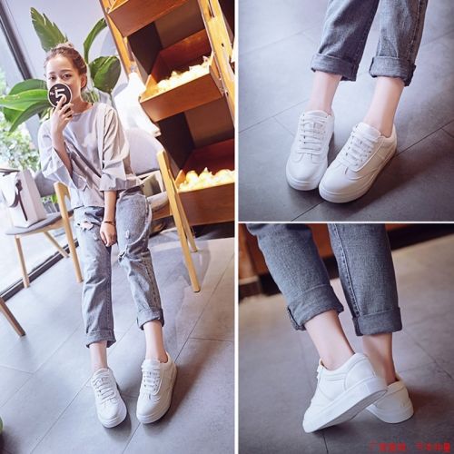 Chaussures de printemps femme en Cuir spatial ronde étanche, avec lacets, ouverture profonde, Génoise - semelle plastiq