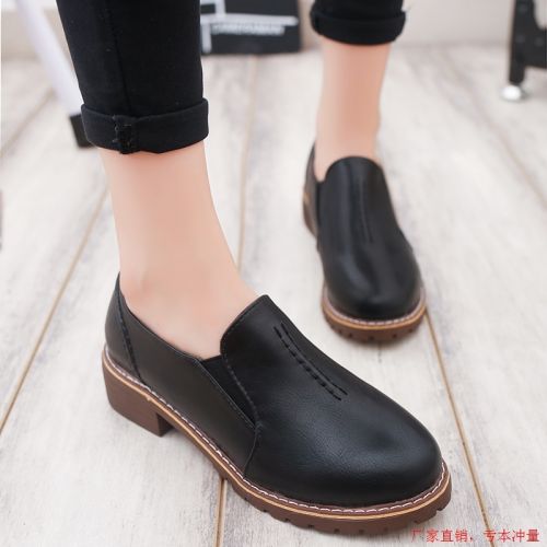 Chaussures de printemps femme en PU ronde - Angleterre semelle TPR Ref 998991