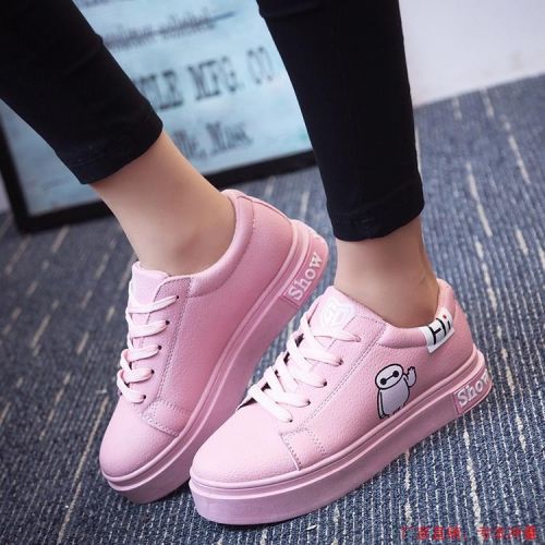 Chaussures de printemps femme en PU ronde avec lacets - semelle caoutchouc Ref 998999