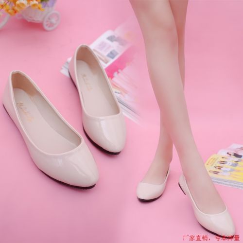 Chaussures de printemps femme en PU pointu Style romain, ouverture profonde- japonais - semelle fond composite Ref 999005