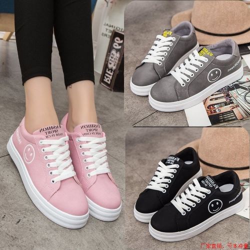 Chaussures de printemps femme en PU ronde avec lacets - semelle caoutchouc Ref 999041