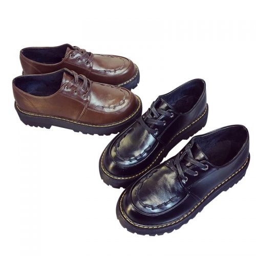 Chaussures de printemps femme en PU ronde Génoise - Europe semelle caoutchouc Ref 999060