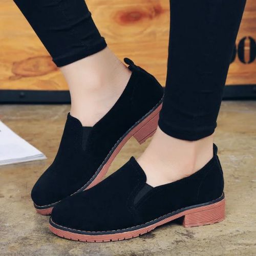 Chaussures de printemps femme en PU ronde - semelle caoutchouc Ref 999061