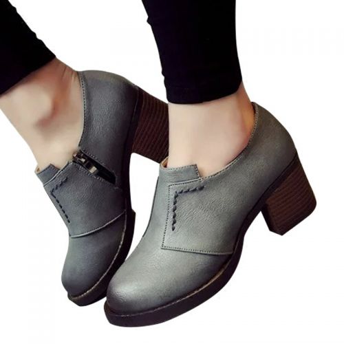 Chaussures de printemps femme en PU ronde étanche - Europe semelle TPR Ref 999072