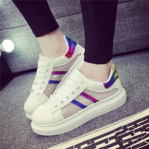 Chaussures de printemps femme en engrener ronde étanche, avec lacets, ouverture profonde, Génoise - semelle plastique