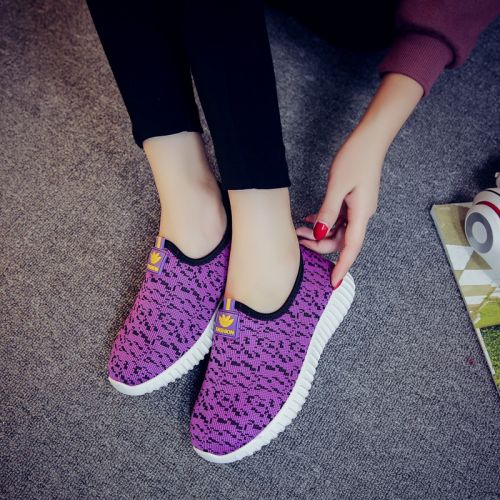 Chaussures de printemps femme en tissu ronde ouverture profonde- loisir - semelle plastique Ref 999081