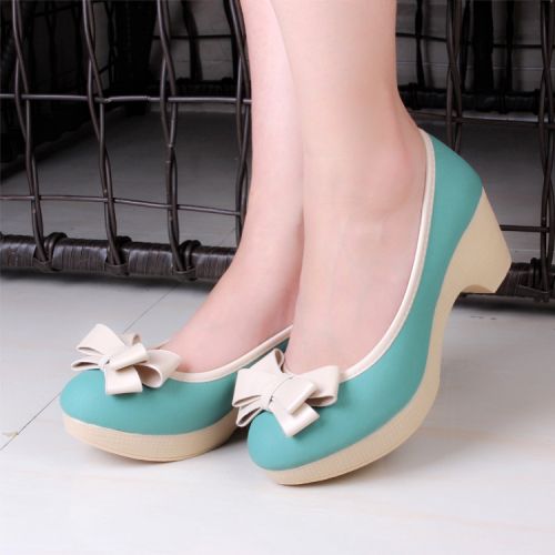 Chaussures de printemps femme en PU ronde - doux semelle TPR Ref 999099