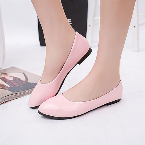Chaussures de printemps femme en PU pointu ouverture profonde- doux - semelle caoutchouc Ref 999100