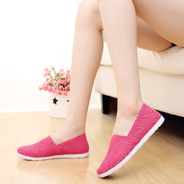 Chaussures de printemps femme en engrener ronde - doux semelle plastique Ref 999118