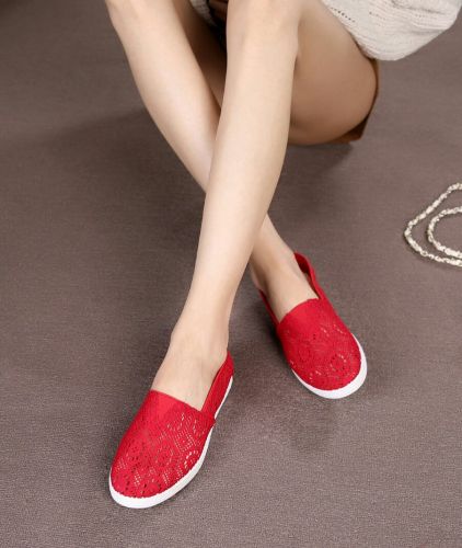 Chaussures de printemps femme en engrener ronde creux - loisir semelle PVC Ref 999126