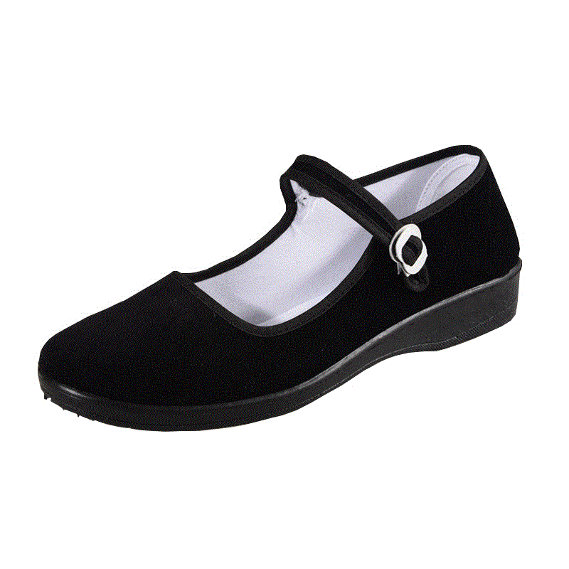 Chaussures de printemps femme en velours côtelé ronde ouverture profonde- collège - semelle caoutchouc Ref 999141