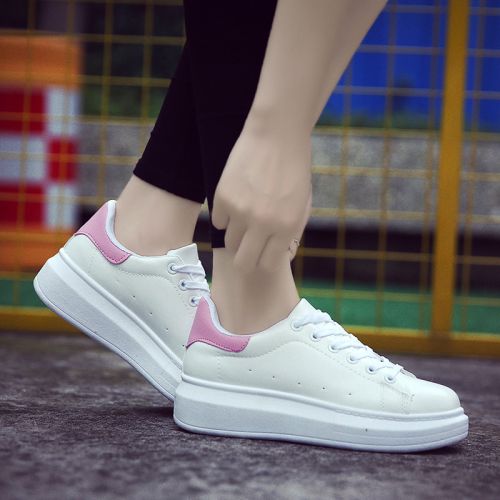 Chaussures de printemps femme en PU ronde étanche, Génoise, T-strap, avec lacets, ouverture profonde- loisir - semelle