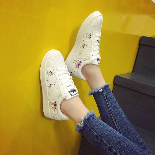 Chaussures de printemps femme en PU ronde avec lacets, Modèles mélangées, Génoise - Ref 999168