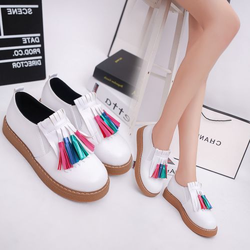 Chaussures de printemps femme en PU ronde - semelle caoutchouc Ref 999191