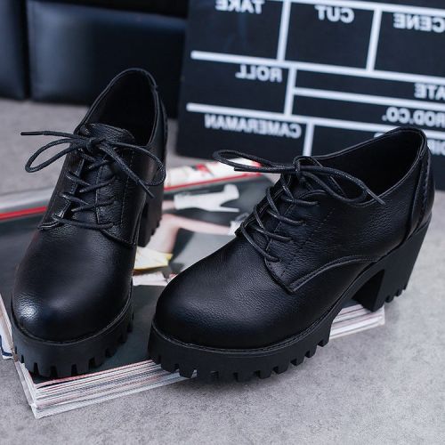 Chaussures de printemps femme en PU ronde étanche - semelle caoutchouc Ref 999199