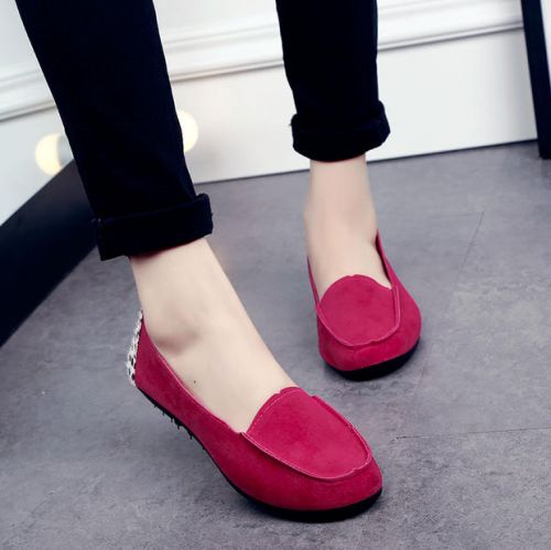 Chaussures de printemps femme en tissu ronde ouverture profonde, léopard - loisir semelle TPR Ref 999201