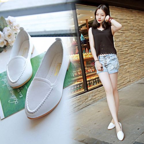 Chaussures de printemps femme en PU pointu ouverture profonde- loisir - semelle plastique Ref 999207