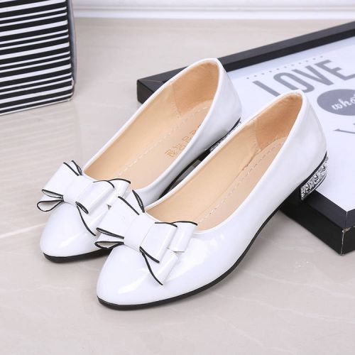 Chaussures de printemps femme en PU ronde arc, avec perles, - semelle caoutchouc Ref 999213