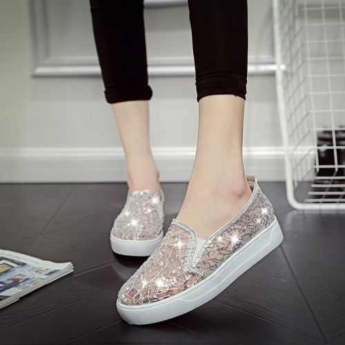 Chaussures de printemps femme en engrener ronde - Ref 999216