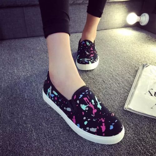 Chaussures de printemps femme en tissu ronde étanche - loisir semelle caoutchouc Ref 999223