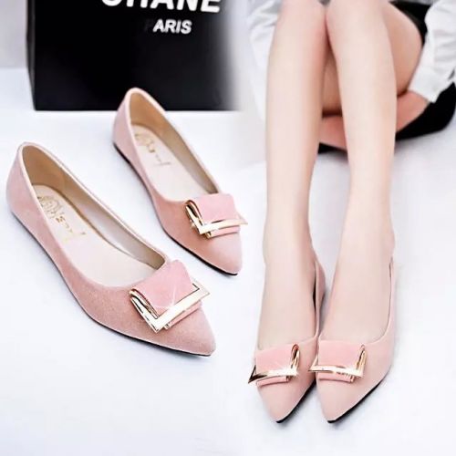Chaussures de printemps femme en pointu ouverture profonde- semelle caoutchouc - Ref 999227