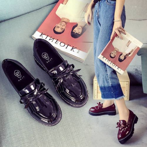 Chaussures de printemps femme en PU ronde ouverture profonde, arc, étanche - semelle caoutchouc Ref 999236