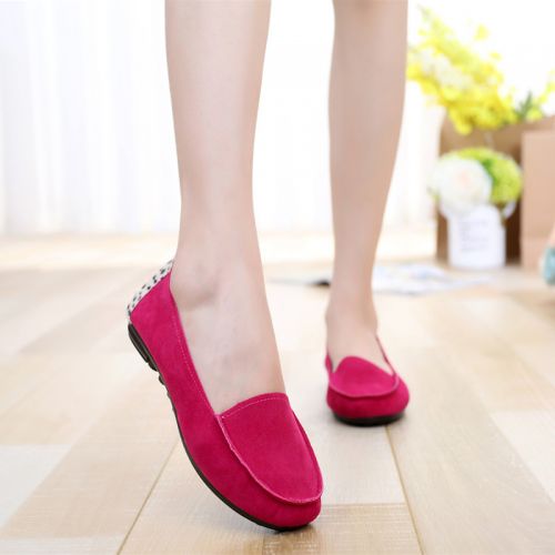 Chaussures de printemps femme en tissu ronde ouverture profonde, léopard - confortable semelle polyuréthane Ref 999242