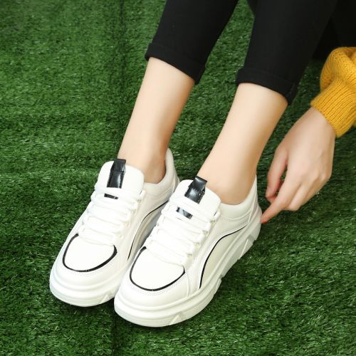 Chaussures de printemps femme en PU ronde avec lacets, Modèles mélangées - Ref 999287