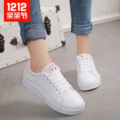 Chaussures de printemps femme en PU ronde ouverture profonde, avec lacets - semelle caoutchouc Ref 999296