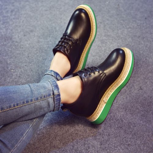 Chaussures de printemps femme en PU FURREZIO ronde Génoise, Modèles mélangées, avec lacets - semelle polyuréthane Ref 999