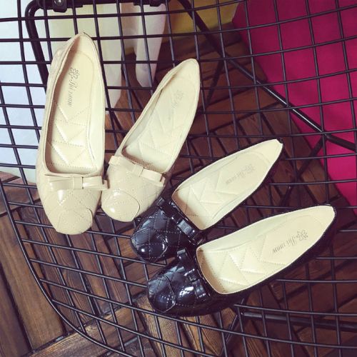 Chaussures de printemps femme en PU SONLARFU tête carrée ouverture profonde, arc - semelle caoutchouc Ref 999328