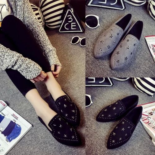 Chaussures de printemps femme en PU pointu - semelle caoutchouc Ref 999353