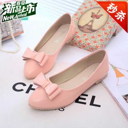 Chaussures de printemps femme en Manteau peinture ronde ouverture profonde- doux - semelle caoutchouc Ref 999361