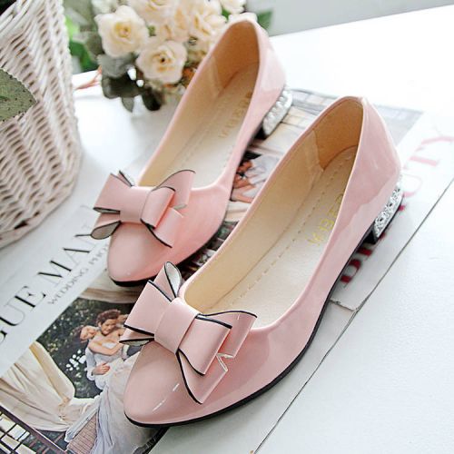 Chaussures de printemps femme en PU ronde ouverture profonde, arc - doux semelle plastique Ref 999364