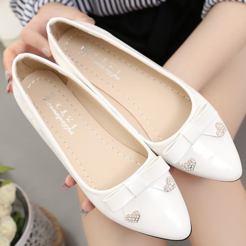 Chaussures de printemps femme en PU pointu ouverture profonde- doux - semelle caoutchouc Ref 999372