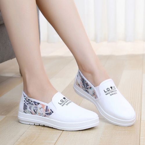 Chaussures de printemps femme en tissu ronde Fleurs, Modèles mélangées - loisir semelle polyuréthane Ref 999376