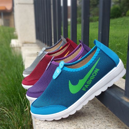 Chaussures de printemps femme en engrener ronde ouverture profonde- confortable - Ref 999394
