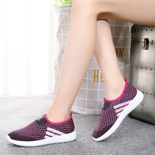 Chaussures de printemps femme en tissu ronde ouverture profonde- loisir - semelle mousse caoutchouc Ref 999410