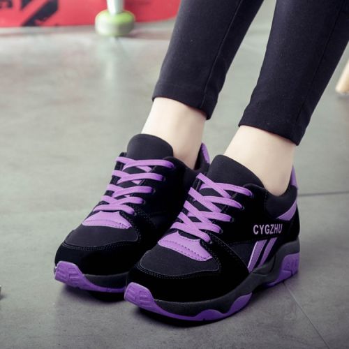 Chaussures de printemps femme en vache, Nubuck, ronde Modèles mélangées, Génoise, étanche, engrener - semelle caoutch