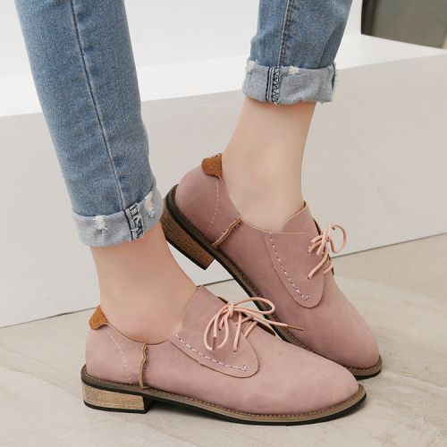 Chaussures de printemps femme en fibre Superfine ronde ouverture profonde, Style romain - semelle caoutchouc Ref 999660
