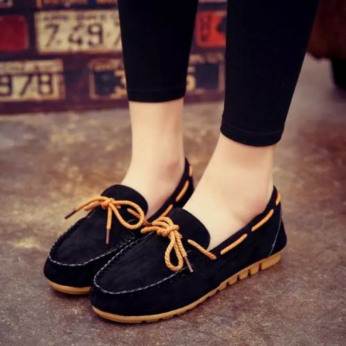 Chaussures de printemps femme en vache, Nubuck, ronde ouverture profonde- Commuter - semelle TPR Ref 