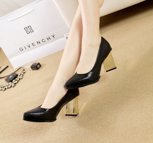 Chaussures de printemps femme en Cuir spatial pointu - doux semelle plastique Ref 999897